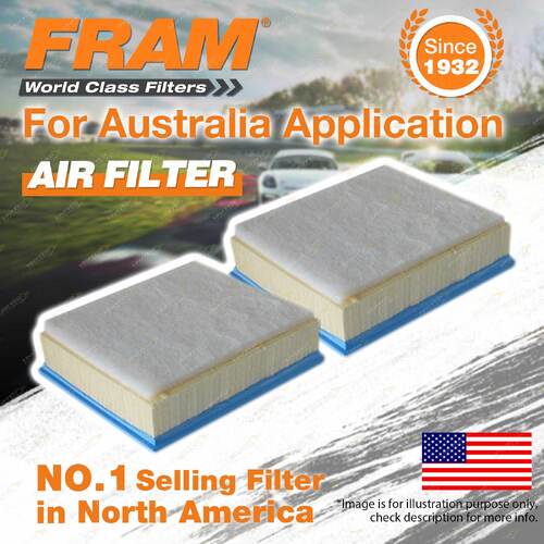 2 x Fram Air Filter for Isuzu D-MAX MU-X TF 4Cyl 3L Turbo Diesel 12-On Ref A1828