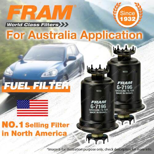 2 x Fram Fuel Filters for Daihatsu Feroza Rugger Rocky F80 F85 F87 4CYL Petrol