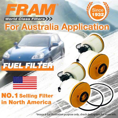 2 Fram Fuel Filter for Toyota Hilux KUN112R GUN 122R 123R 125R 126R 136 Fortuner