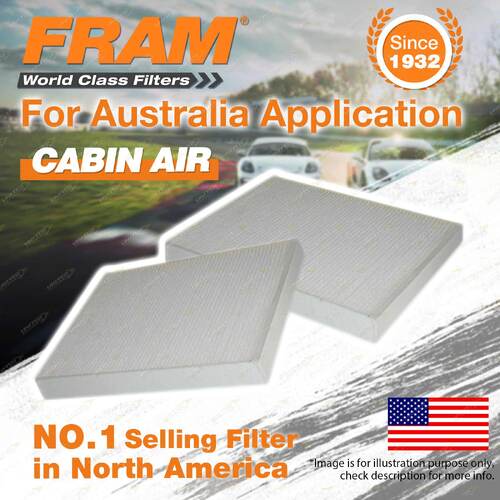 2 x Fram Cabin Filters for Audi Q7 4L 3.0 3.6 4.2 6.0 FSI TDI TFSI Refer RCA112P