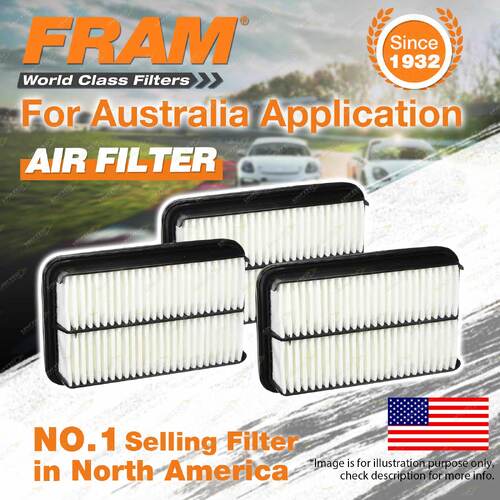 3 x Fram Air Filters for Holden Nova LF 4Cyl 1.6 1.8L Petrol 91-94 Refer A454