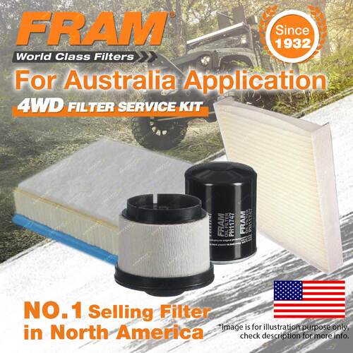 Fram 4WD Filter Service Kit for Isuzu D-Max MU-X 3.0 Excellent Filtration