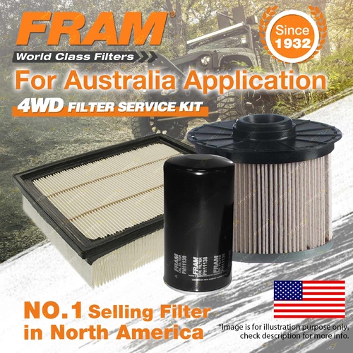 Fram 4WD Filter Service Kit for Isuzu D-Max RA RC 3.0L 4Cyl 2008-2012 Refer RSK6