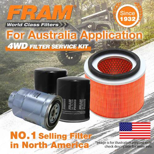 Fram 4WD Filter Service Kit for Nissan Patrol GU 4.2 Turbo Excellent Filtration