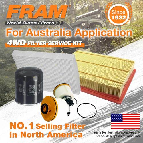 Fram 4WD Filter Service Kit for Toyota Fortuner Hilux GUN 122 123 126 136 Series