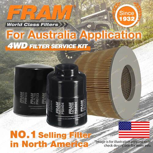 Fram 4WD Filter Service Kit for Toyota Landcruiser HZJ105 Excellent Filtration