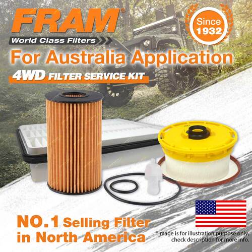 Fram 4WD Filter Service Kit for Toyota Landcruiser VDJ76 VDJ78 VDJ79 Refer RSK15