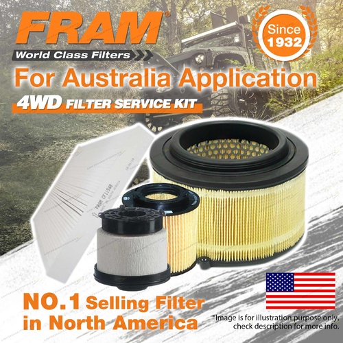 Fram 4WD Filter Service Kit FSA2 for Ford Ranger PX Reference RSK25C