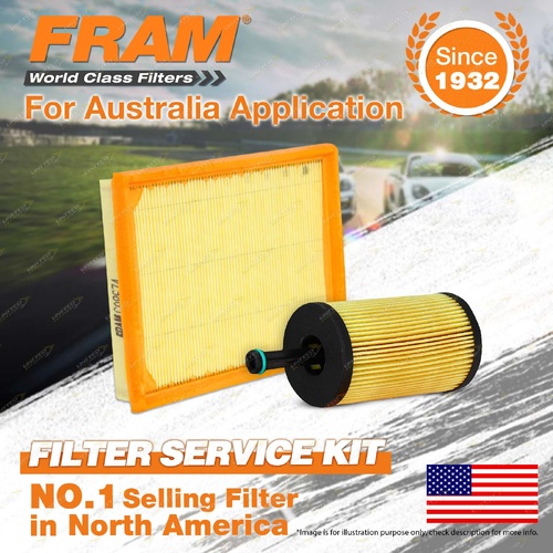 Fram Oil Air Filter Kit for Peugeot 206 XRS XT XTS 4cyl 1.6L Petrol 99-07