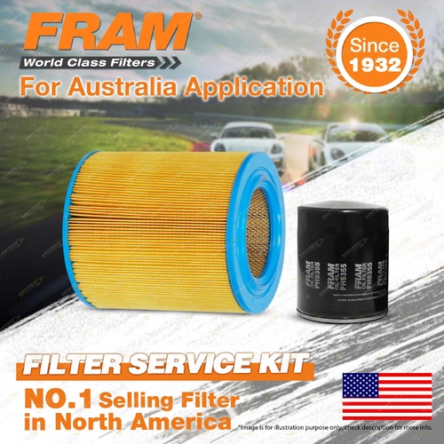 Fram Oil Air Filter Kit for Mazda B2500 Bravo UFY0W 4cyl 2.5L Turbo Diesel 96-99