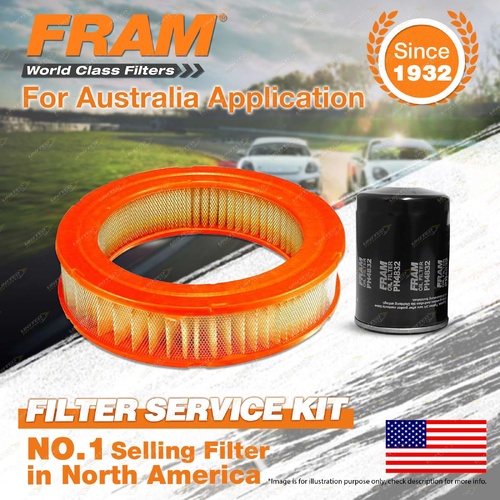 Fram Oil Air Filter Kit for Daihatsu F20 F25 Scat 4cyl 1.6L Petrol 1977-1984