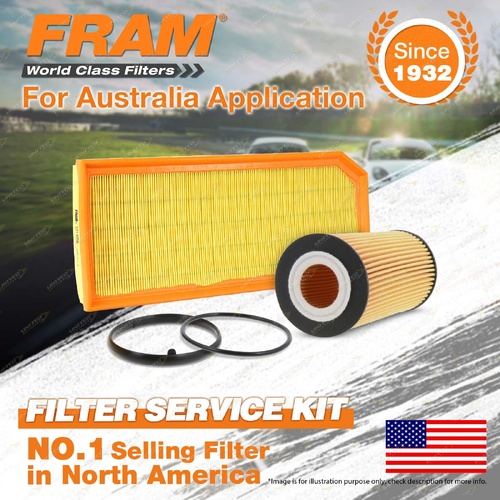 Fram Oil Air Filter Kit for Audi A3 8P 2.0 FSI 4cyl 2L Petrol Engine BMB BLR BLY