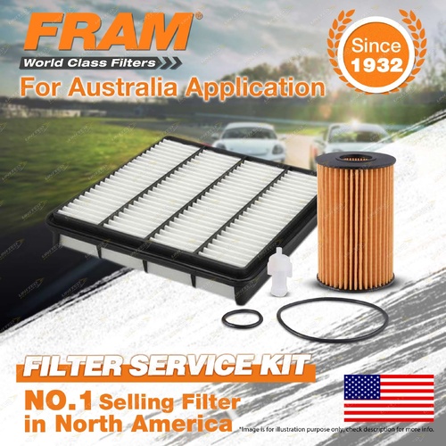 Fram Oil Air Filter Kit for Toyota Landcruiser URJ202R V8 4.6L Petrol 03/2012-On