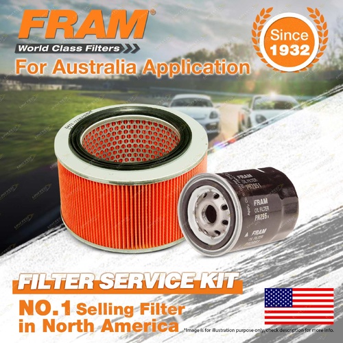 Fram Oil Air Filter Kit for Holden Drover QB 4cyl 1.3L Petrol 03/1985-1987