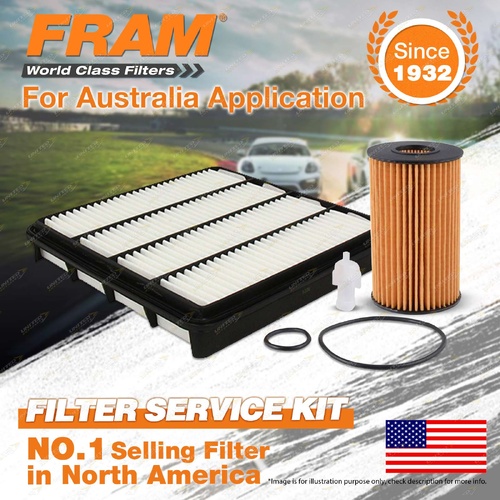 Fram Oil Air Filter Kit for Toyota Landcruiser VDJ200 V8 4.5L 1VD-FTV 11/2007-On