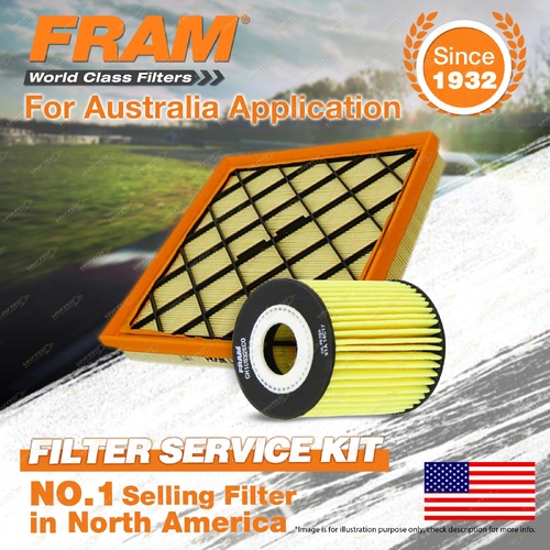 Fram Oil Air Filter Kit for Holden Cruze JG 4cyl 2L Z20S1 06/2009-02/2011