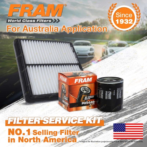 Fram Oil Air Filter Kit for Daewoo Lanos 4cyl 1.5L 1.6L Petrol A15SMS A16DMS