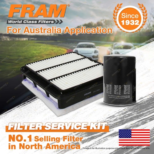 Fram Oil Air Filter Kit for Mitsubishi Triton ML 4cyl 3.2L 4M41T 06/2006-06/2009