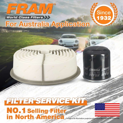 Fram Oil Air Filter Kit for Toyota Mr2 AW11 4cyl 1.6L Petrol 4A-GEL 11/1987-1990