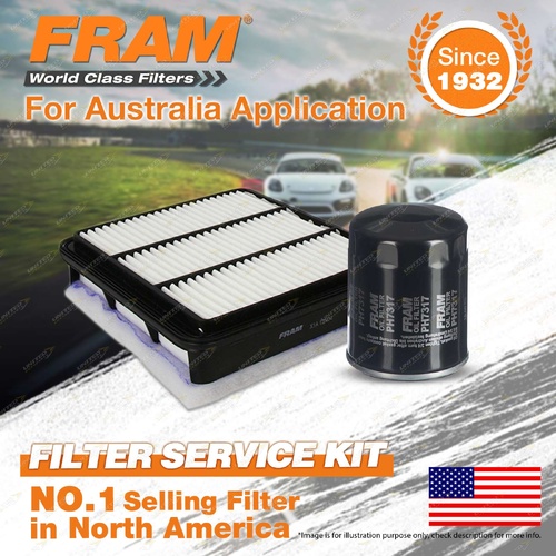 Fram Oil Air Filter Kit for Mitsubishi Triton ML MN 4cyl 2.4L 4G64B Petrol 4G64