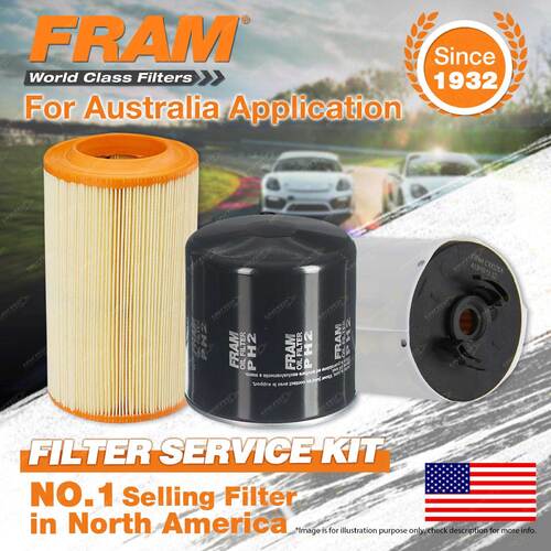 Fram Oil Air Fuel Filter Service Kit for Fiat Ducato Turbo 02/2007-02/2012