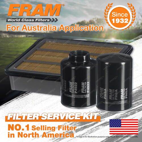 Fram Oil Air Fuel Filter Service Kit for Ford Courier PG PH PE Panel 2002-2006