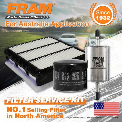 Fram Oil Air Fuel Filter Service Kit for Holden Rodeo RA 6VE1 03/2003-2005