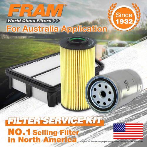 Fram Oil Air Fuel Filter Service Kit for Kia Sportage SL II 4cyl 2L Turbo Diesel