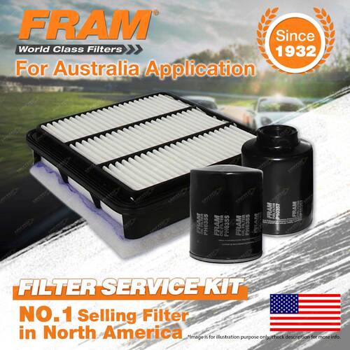 Fram Oil Air Fuel Filter Service Kit for Mitsubishi Challenger Triton Challenger