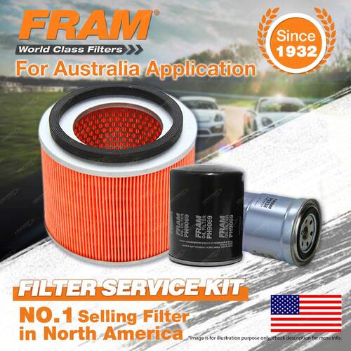 Fram Oil Air Fuel Filter Service Kit for Nissan Patrol GU 01/1998-2000