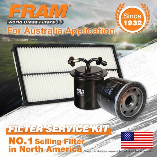 Fram Oil Air Fuel Filter Service Kit for Subaru Impreza GDE GGE 4WD Forester SG9