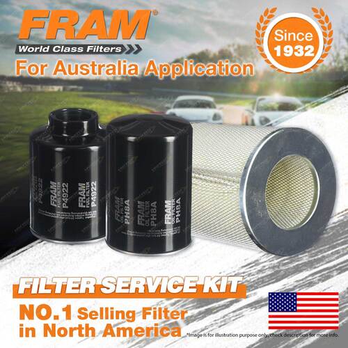 Fram Oil Air Fuel Filter Service Kit for Toyota 4 Runner LN130 LN61 Bundera LJ70