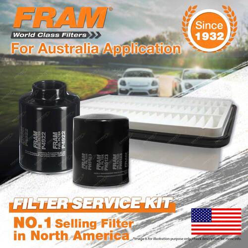 Fram Oil Air Fuel Filter Service Kit for Toyota Landcruiser Prado KZJ120R 03-06