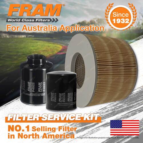 Fram Oil Air Fuel Filter Service Kit for Toyota Landcruiser HZJ105R Prado KZJ95R