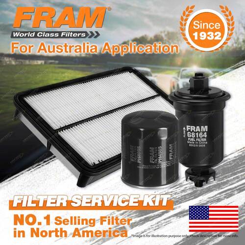 Fram Oil Air Fuel Filter Service Kit for Holden Apollo JP V6 3L Petrol