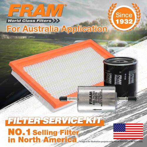 Fram Oil Air Fuel Filter Service Kit for Holden Berlina Calais VT VTII VX LPG