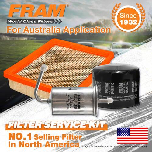 Fram Oil Air Fuel Filter Service Kit for Ford Laser KC KE B6-B B6-T Tx3 Meteor