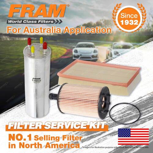 Fram Oil Air Fuel Filter Service Kit for Volkswagen Transporter T5 AXD AXC BRS