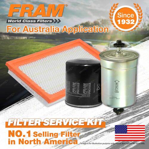 Fram Oil Air Fuel Filter Service Kit for Ford Corsair UA GL 4cyl Petrol