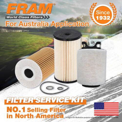 Fram Oil Air Fuel Filter Service Kit for Volkswagen Caddy Maxi Life Van 2K