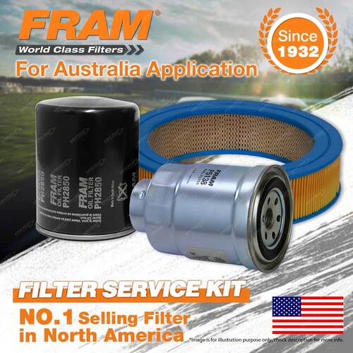 Fram Oil Air Fuel Filter Service Kit for Nissan Navara D21 02/1988-1992