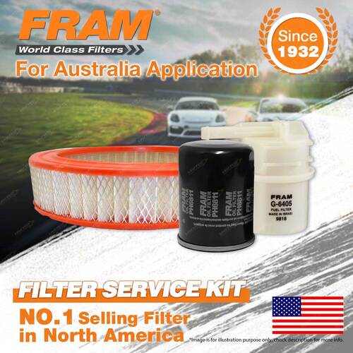 Fram Oil Air Fuel Filter Service Kit for Mitsubishi Triton ME MG MH MF MJ