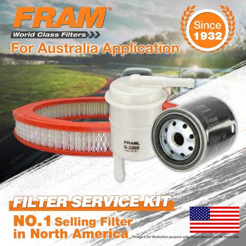 Fram Oil Air Fuel Filter Service Kit for Toyota Corolla AE80 AE82 1985-1989