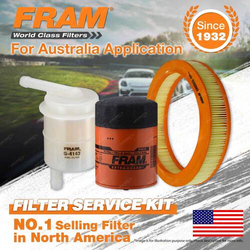 Fram Oil Air Fuel Filter Service Kit for Holden Berlina Calais VH VK