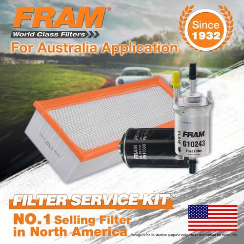 Fram Oil Air Fuel Filter Service Kit for Volkswagen Eos 1F TSI Golf Mk Jetta