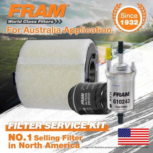 Fram Oil Air Fuel Filter Service Kit for Audi A1 8X Sport 4cyl Petrol