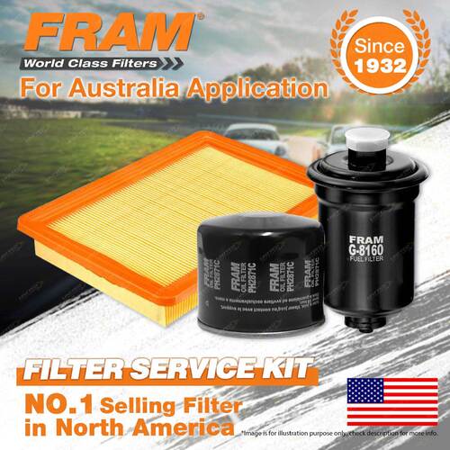 Fram Oil Air Fuel Filter Service Kit for Hyundai Coupe RD Lantra KW