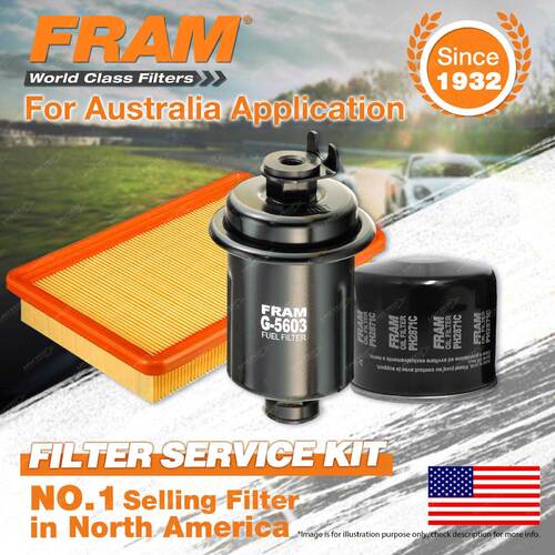 Fram Oil Air Fuel Filter Service Kit for Hyundai Excel X3 01/1994-2000