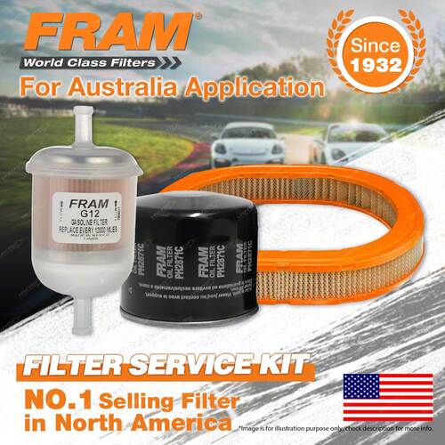 Fram Oil Air Fuel Filter Service Kit for Ford Laser KA KB KC E3 Meteor GA