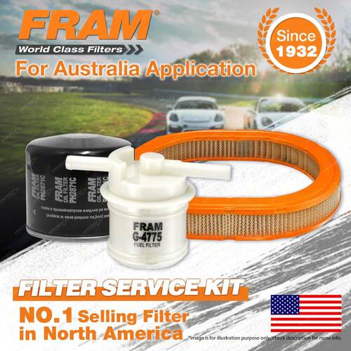 Fram Oil Air Fuel Filter Service Kit for Ford Laser KC E5 Tx3 KE Meteor GA GB